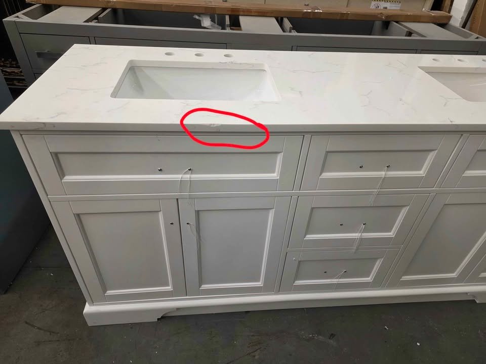 Epic 72 in. Double Sink White Bath Vanity with White Carrara Quartz Top - Image 10
