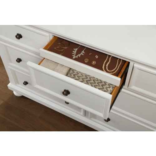 Laurelin 7 Drawer Dresser in White 1714W-5 - Image 3