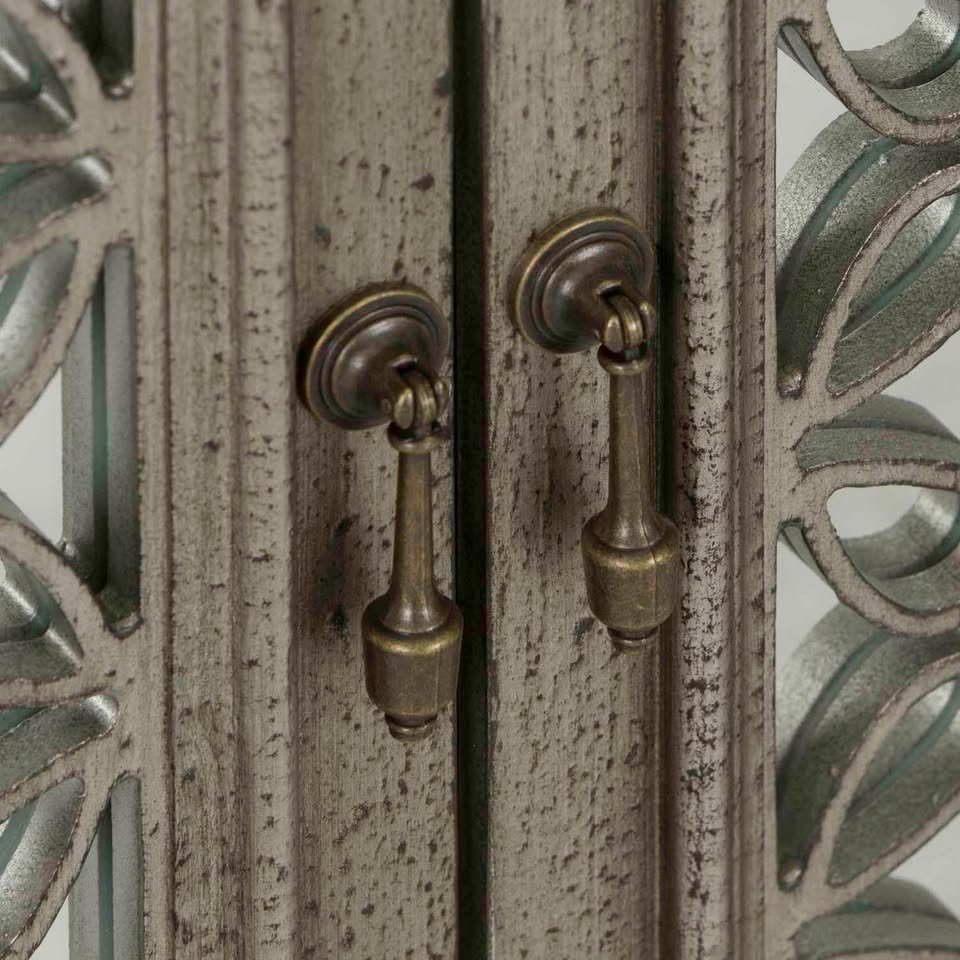 Westridge 3 Door Accent Cabinet in Wire Brushed Gray and White (Slightly damaged in Pictures ) - Image 6