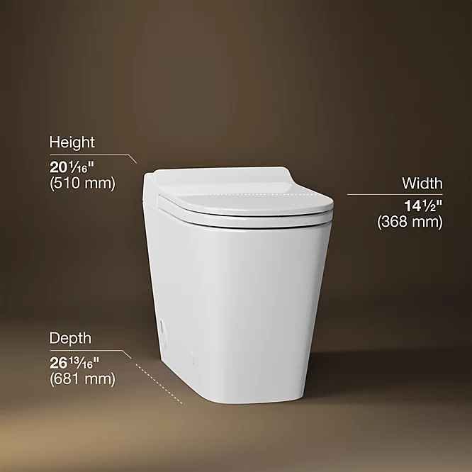Kohler Leap Lite One Piece Elongated Smart Toilet with Heated Automatic Open and Close Toilet Seat - Image 3