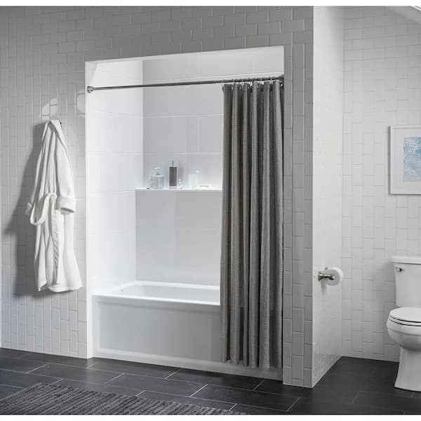 Archer 66 in. x 32 in. Soaking Bathtub with Right-Hand Drain in White - Image 2